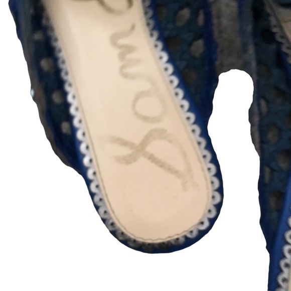 SAM ELDMAN Blue netted mules - Picture 12 of 15